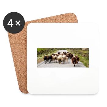 Mountain Goat in the national park Park Kos Island - Coasters (set of 4) - white - Front