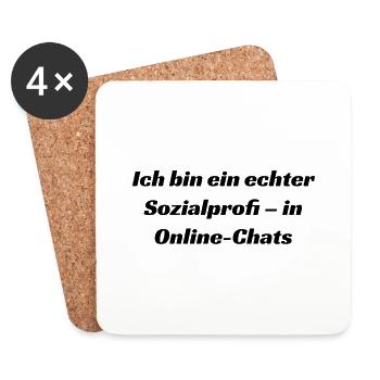 Typisch-Gamer - Untersetzer (4er-Set) - Weiß - Vorne