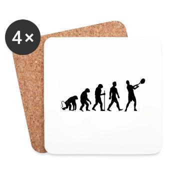 tennis evolution - Untersetzer (4er-Set) - Weiß - Vorne