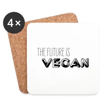 vegan future - Untersetzer (4er-Set) - Weiß - Vorne