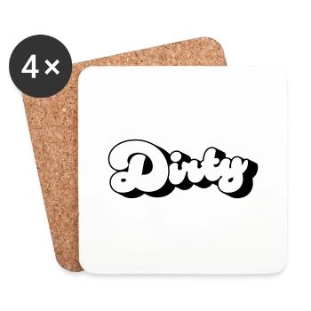 Dirty - Coasters (set of 4) - white - Front