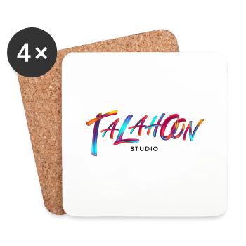 Talahoon Studios Rainbow Brushed (bright clothes) - Untersetzer (4er-Set) - Weiß - Vorne