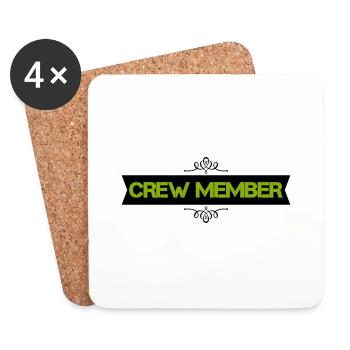 crew member - Coasters (set of 4) - white - Front