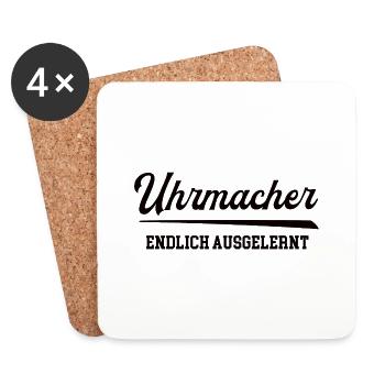 Uhrmacher Ausbildung Bestanden Azubi Uhrmacherei - Untersetzer (4er-Set) - Weiß - Vorne