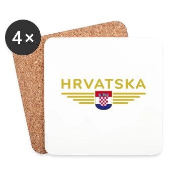 I Love Croatia, Elegance Style Design T-Shirt - Coasters (set of 4) - white - Front