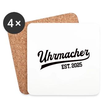 Uhrmacher 2025 Beruf Uhrmacherei Lehre Lehrling - Untersetzer (4er-Set) - Weiß - Vorne