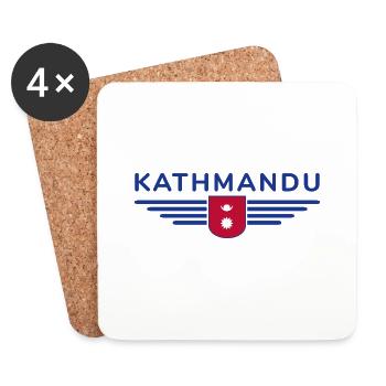 Kathmandu Design – Nepals Herz - Untersetzer (4er-Set) - Weiß - Vorne