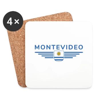 Montevideo Design – For Fans & Travelers - Coasters (set of 4) - white - Front