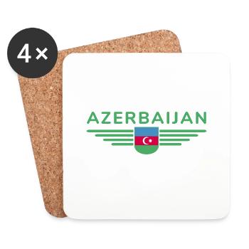 Azerbaijan Design – For Fans & Travelers - Coasters (set of 4) - white - Front