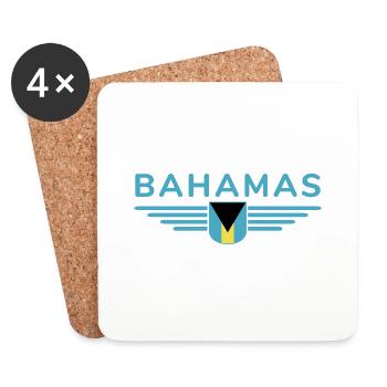 Bahamas fans: Tropical design - Coasters (set of 4) - white - Front