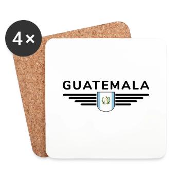 J’aime le Guatemala, T-shirt Style Design - Dessous de verre (lot de 4) - blanc - Devant