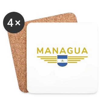 Nicaragua Managua T-Shirt Design - Untersetzer (4er-Set) - Weiß - Vorne