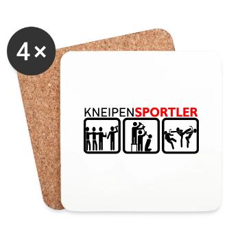 Pub sports enthusiasts - Coasters (set of 4) - white - Front