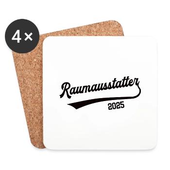 Raumausstatter 2025 Beruf Raumausstattung - Untersetzer (4er-Set) - Weiß - Vorne