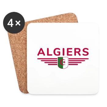 Algier Design – Hauptstadt Algeriens - Untersetzer (4er-Set) - Weiß - Vorne