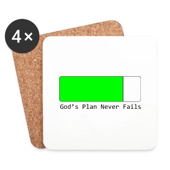 Les Plans de Dieu n' échouent jamais - Dessous de verre (lot de 4) - blanc - Devant