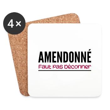 Amended, don't mess around - Coasters (set of 4) - white - Front