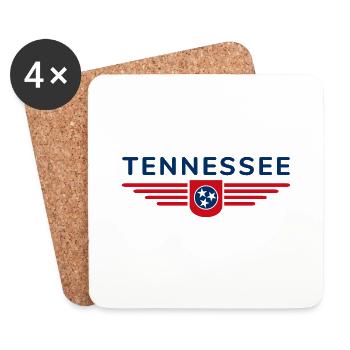 Tennessee Fan T-Shirt – Music & Love of Home - Coasters (set of 4) - white - Front