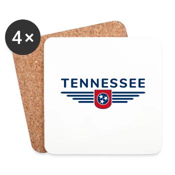Tennessee Fan T-Shirt – Music & Love of Home - Coasters (set of 4) - white - Front