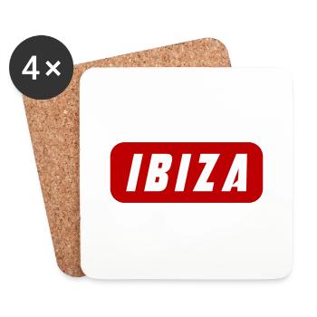Ibiza Urlaub - Untersetzer (4er-Set) - Weiß - Vorne
