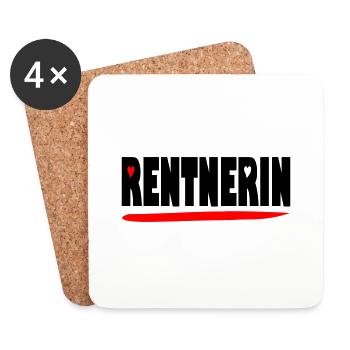 endlich Rentnerin - Untersetzer (4er-Set) - Weiß - Vorne
