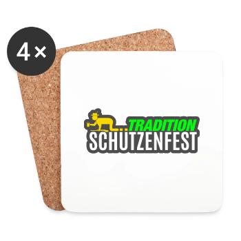 Tradition Schuetzenfest - Untersetzer (4er-Set) - Weiß - Vorne