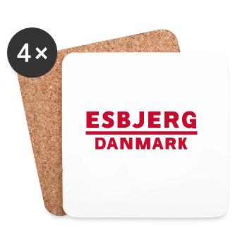 Esbjerg, Dänemark - Untersetzer (4er-Set) - Weiß - Vorne