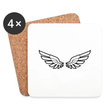 wings - Coasters (set of 4) - white - Front