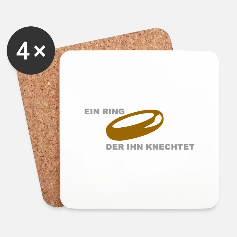 einringknechtetihn - Untersetzer (4er-Set) - Weiß