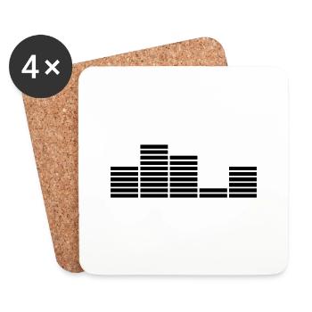 Music Bar Equalizer - Untersetzer (4er-Set) - Weiß - Vorne