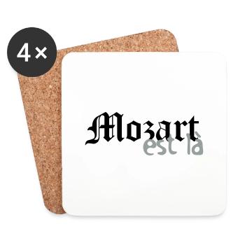 mozart est là - Dessous de verre (lot de 4) - blanc - Devant