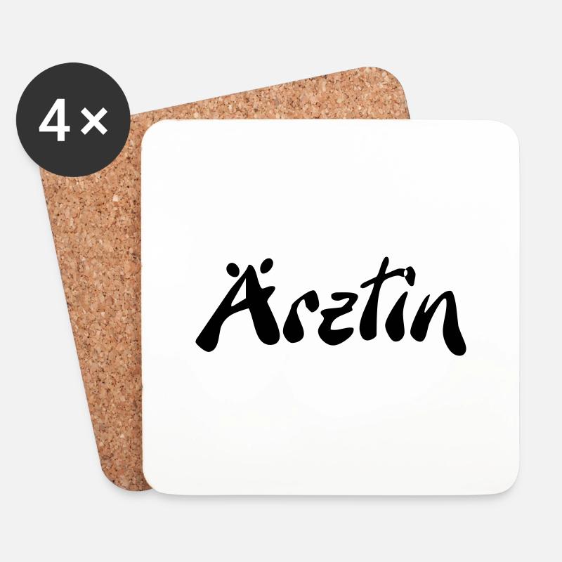 Ärztin - Untersetzer (4er-Set) - Weiß