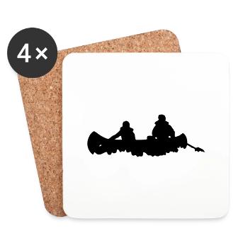 canoe sport - Coasters (set of 4) - white - Front