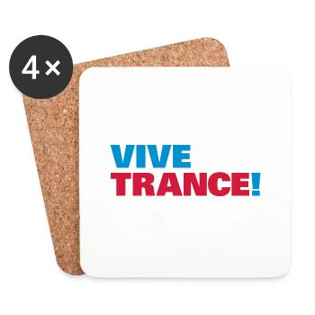 Trance - Vive la Trance ! - Untersetzer (4er-Set) - Weiß - Vorne