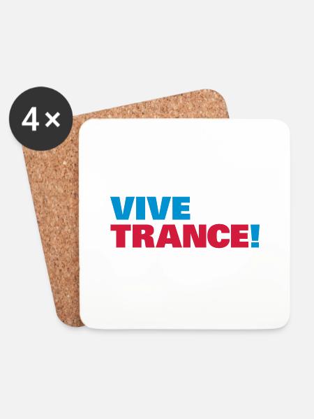 Trance - Vive la Trance ! - Coasters (set of 4) - white