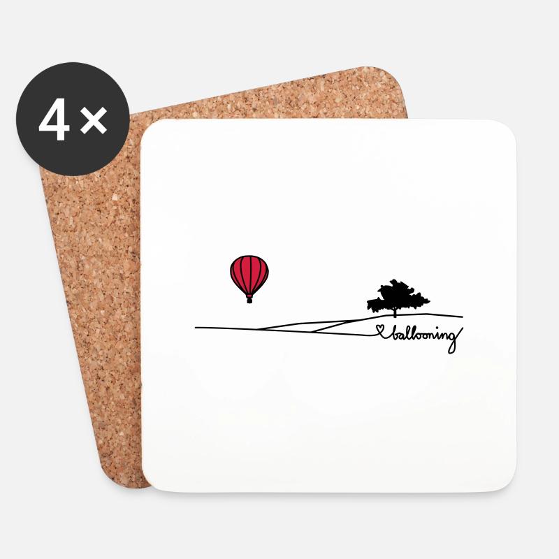 ballooning landscape - Untersetzer (4er-Set) - Weiß