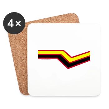 Latex Rubber Fetish - Coasters (set of 4) - white - Front