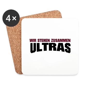 ULTRAS wir stehen zusammen - Untersetzer (4er-Set) - Weiß - Vorne