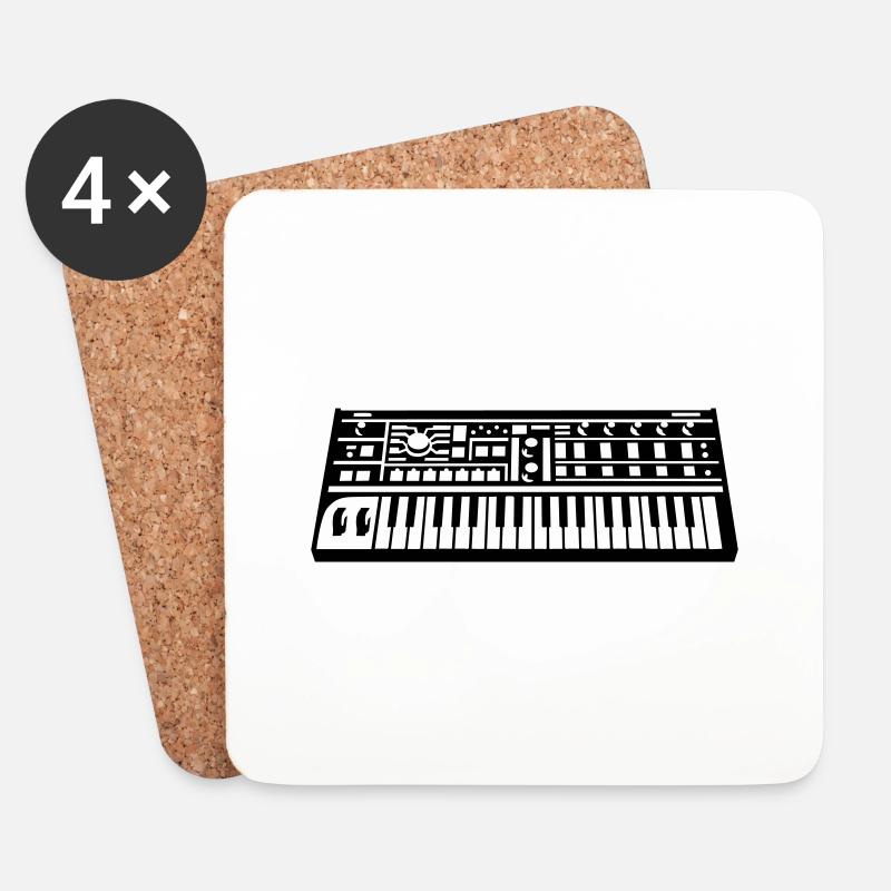 Synthesizer - Untersetzer (4er-Set) - Weiß