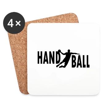 Handball spieler - Untersetzer (4er-Set) - Weiß - Vorne