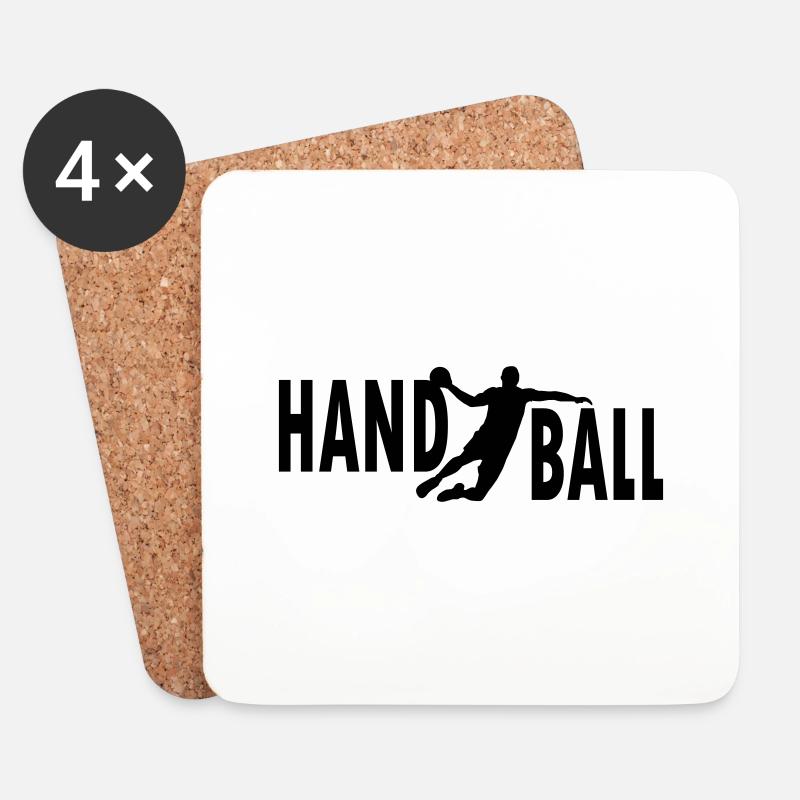 Handball spieler - Untersetzer (4er-Set) - Weiß