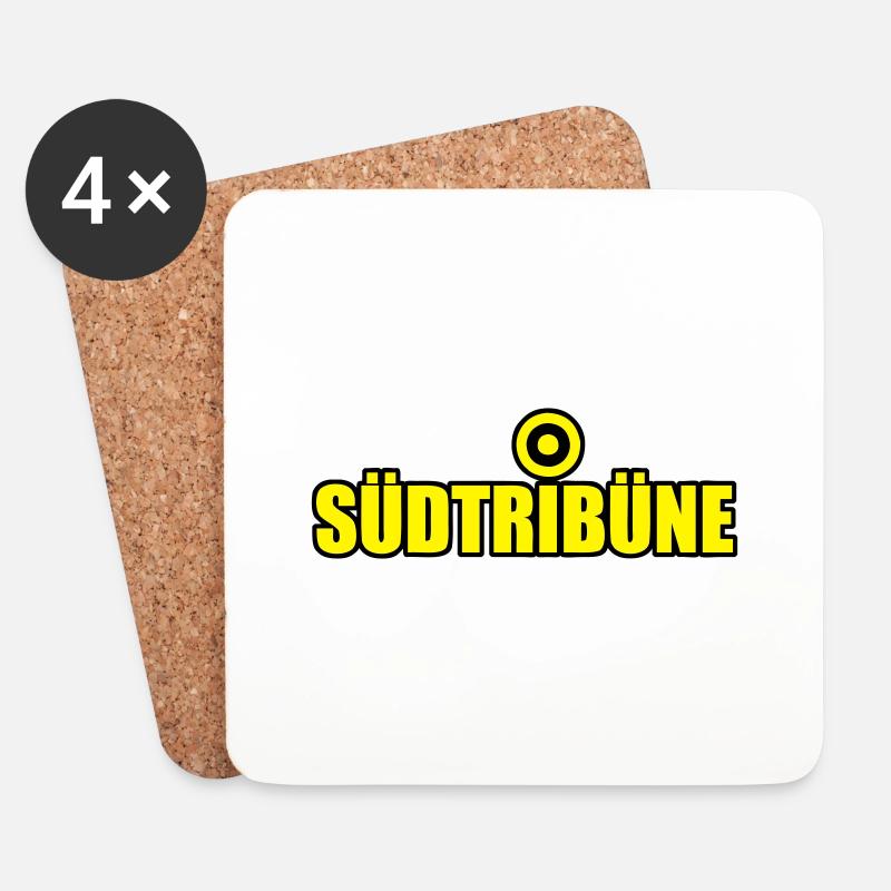 Südtribüne Dortmund - Untersetzer (4er-Set) - Weiß