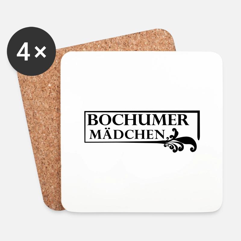 Bochumer Mädchen - Untersetzer (4er-Set) - Weiß