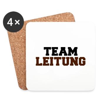 team-leitung - Untersetzer (4er-Set) - Weiß - Vorne