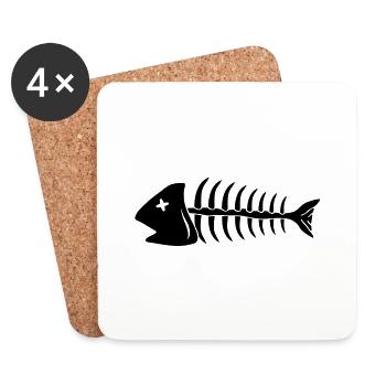 fish - Untersetzer (4er-Set) - Weiß - Vorne