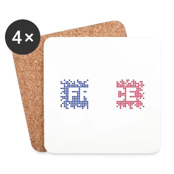 France - Coasters (set of 4) - white - Front