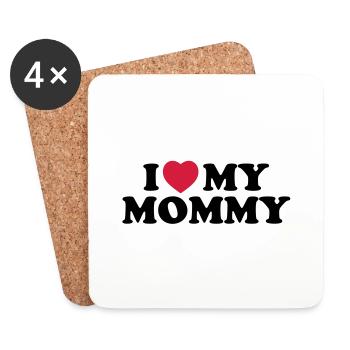 i_love_my_mommy - Dessous de verre (lot de 4) - blanc - Devant