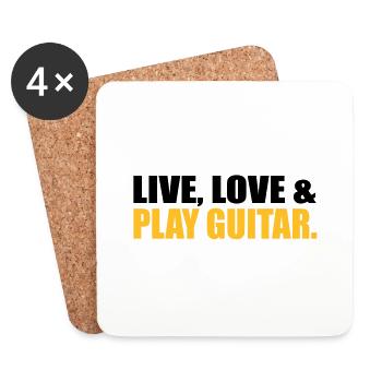 Gitarre - Untersetzer (4er-Set) - Weiß - Vorne