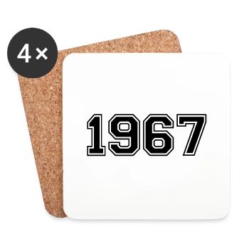 1967 - Dessous de verre (lot de 4) - blanc - Devant