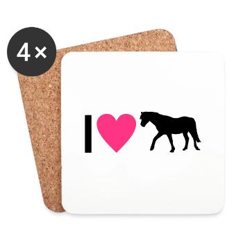 horse - Coasters (set of 4) - white - Front